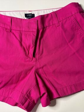 J. Crew Women's Fuchsia Cotton Chino Shorts